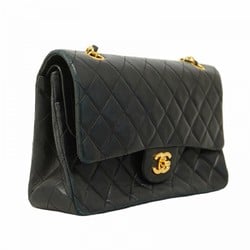 Chanel Shoulder Bag Matelasse Lambskin Black Women's