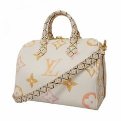 Louis Vuitton Handbag By the Pool Speedy Bandouliere 25 M22987 White Beige Women's