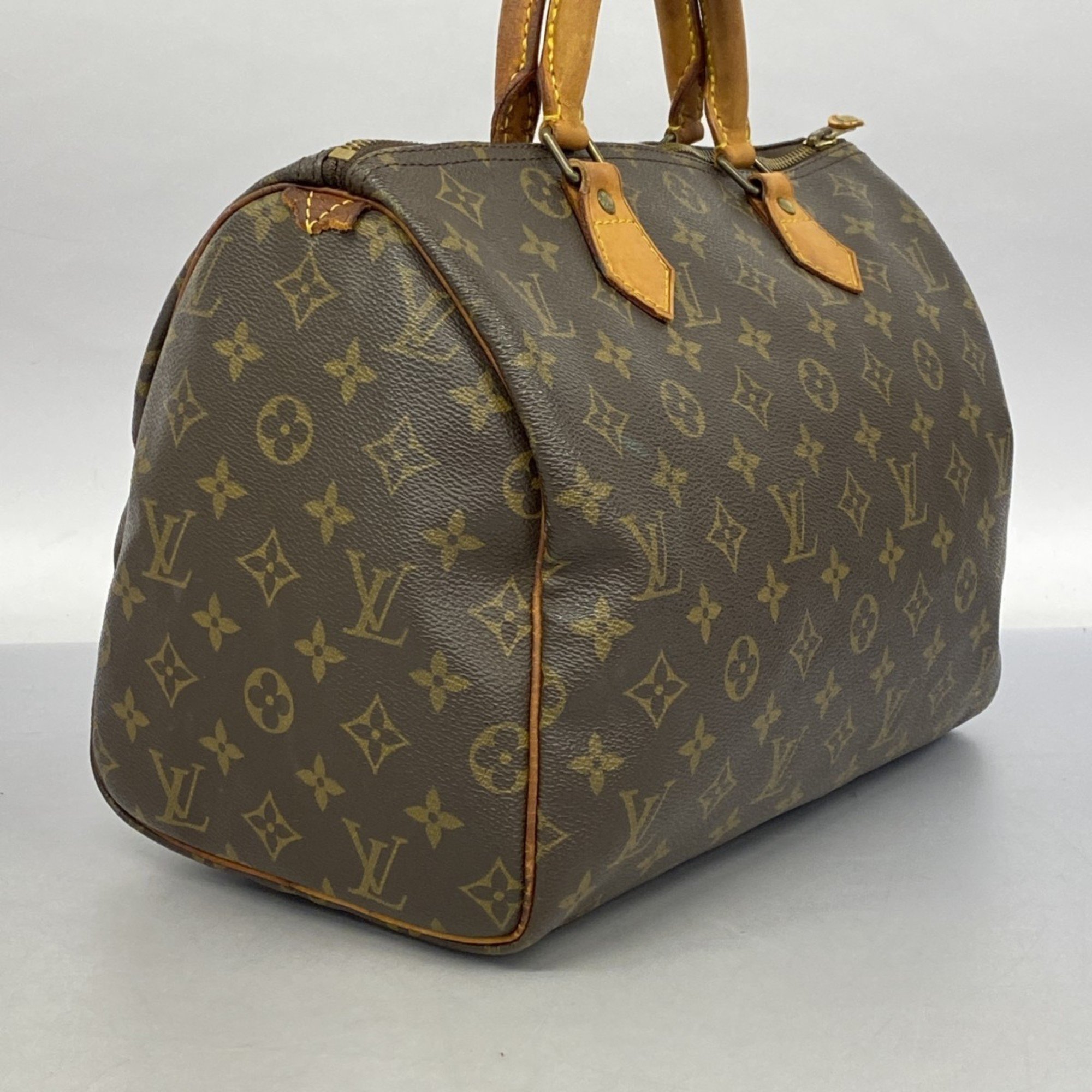 Louis Vuitton Handbag Monogram Speedy 30 M41108 Brown Ladies