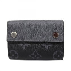 Louis Vuitton Tri-fold Wallet Monogram Eclipse Discovery Compact M45417 Black Men's