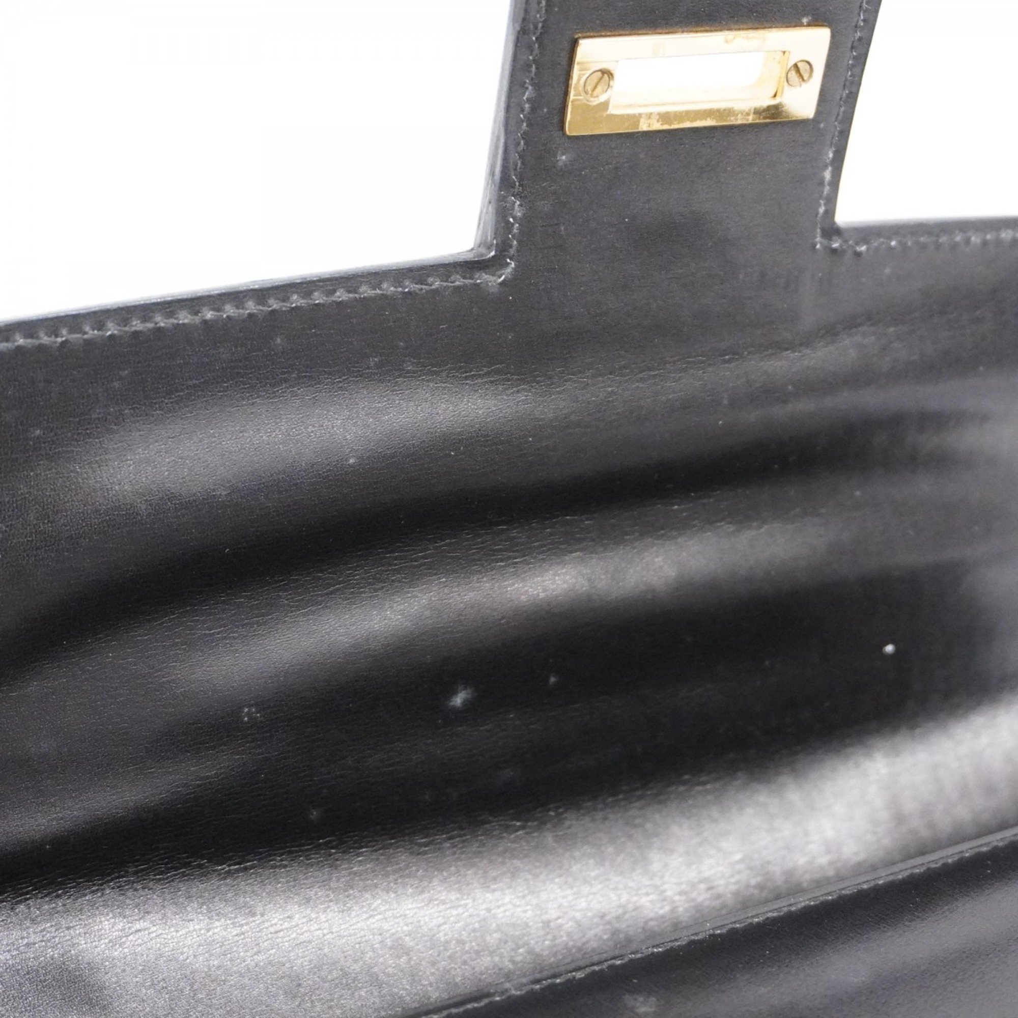 Celine Shoulder Bag, Carriage Hardware, Leather, Black, Women's