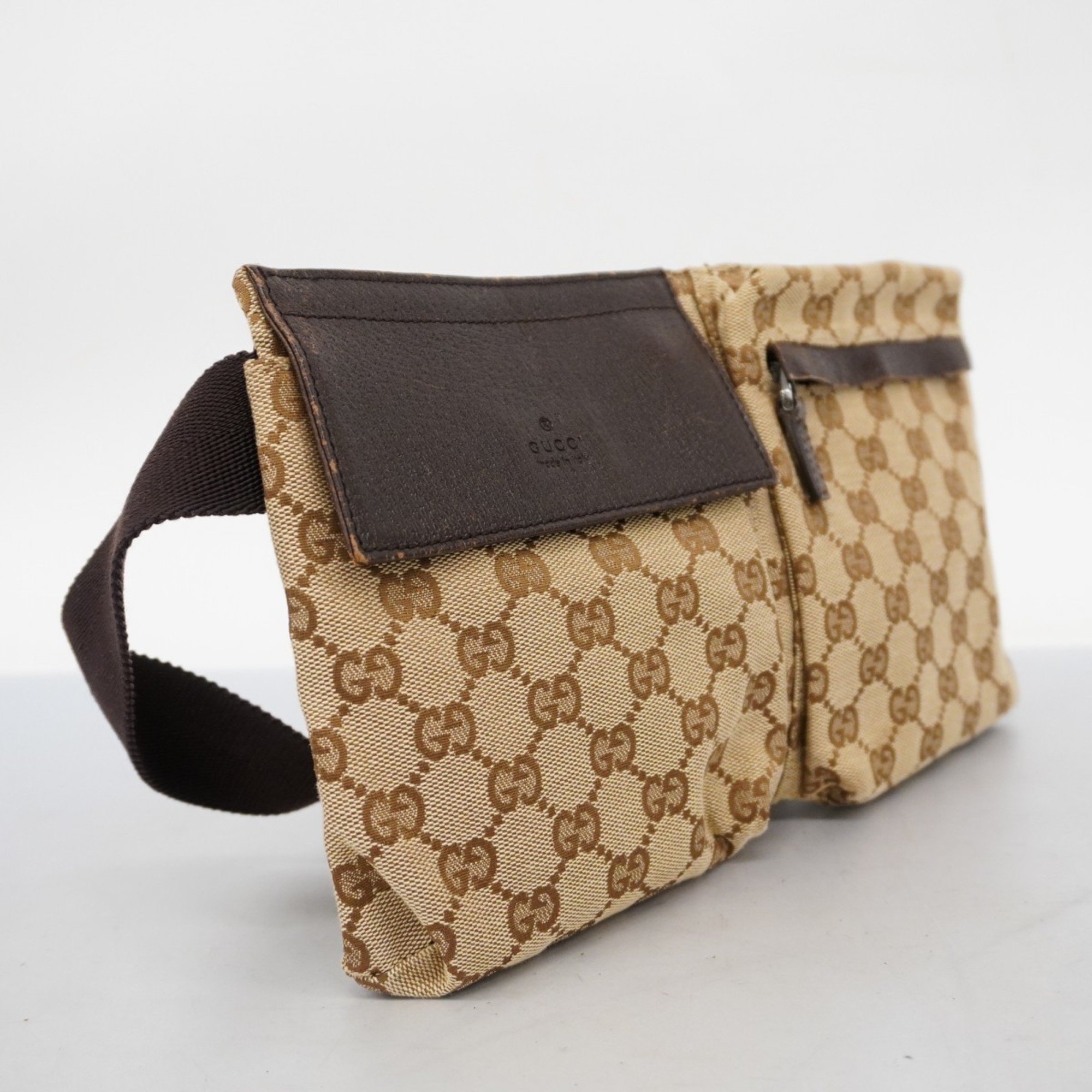 Gucci Waist Bag GG Canvas Brown Men's Women's