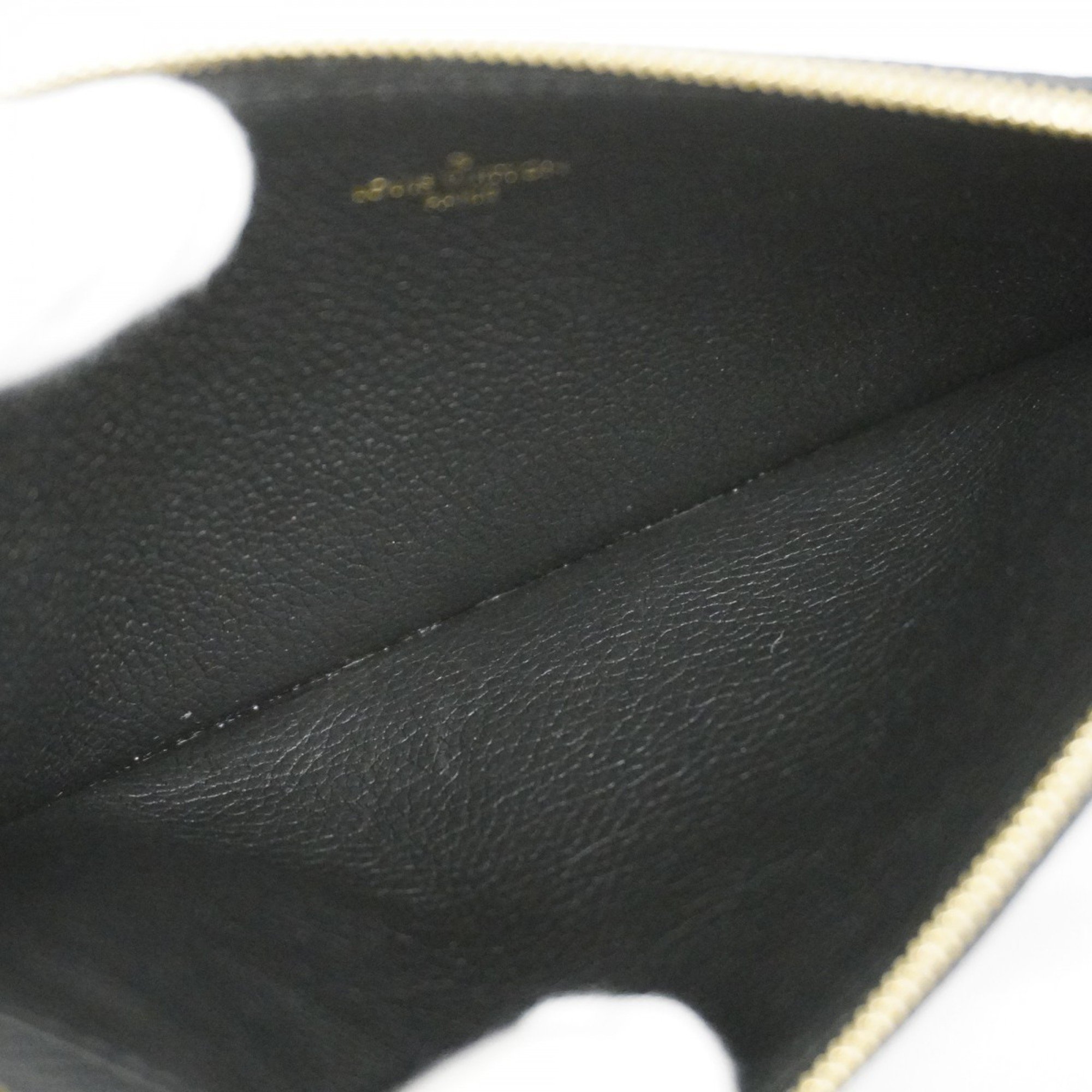 Louis Vuitton Shoulder Wallet Monogram Empreinte Pochette Felicie M80482 Black Beige Women's