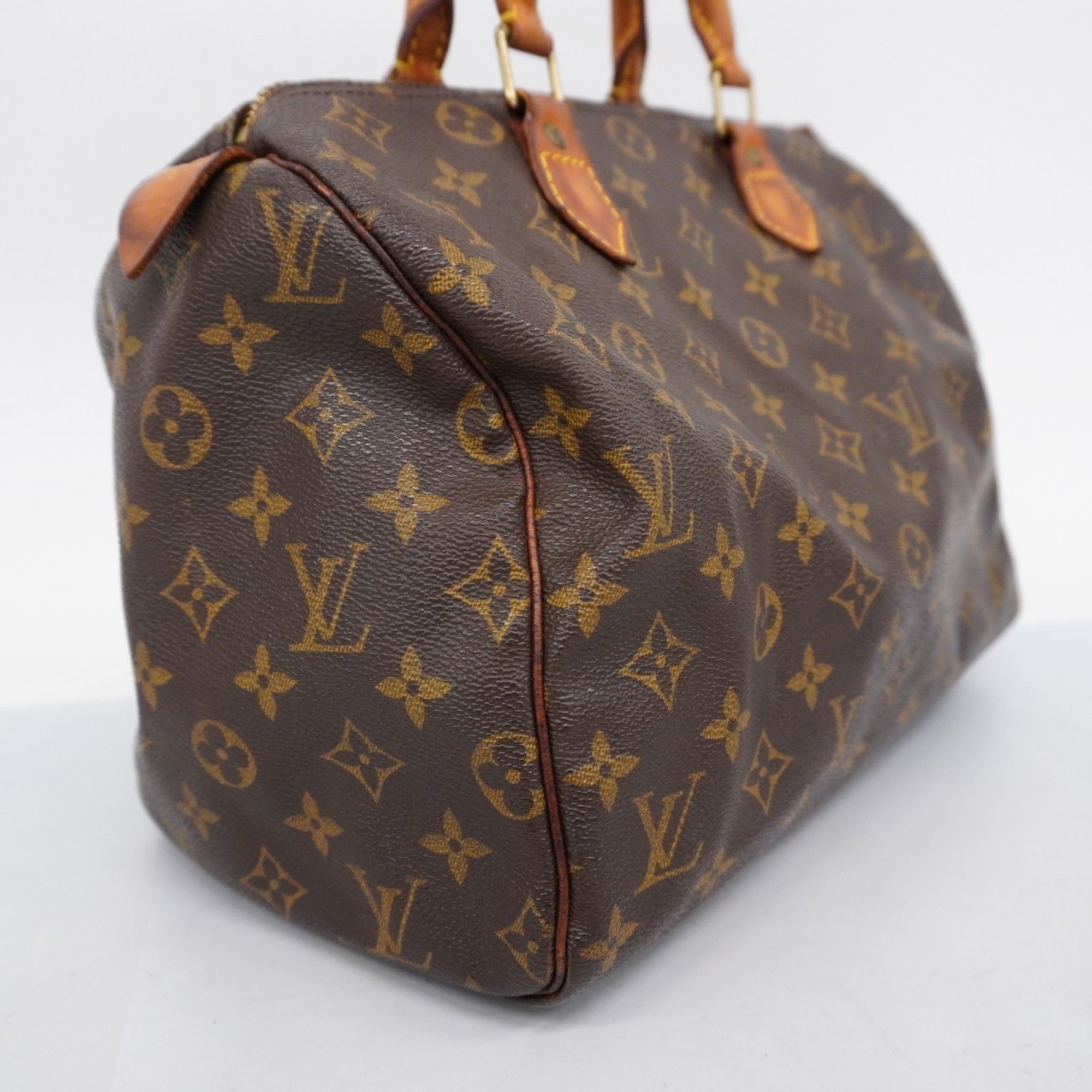 Louis Vuitton Handbag Monogram Speedy 30 M41108 Brown Ladies