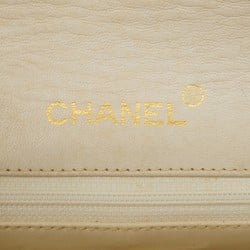 Chanel Shoulder Bag Matelasse Lambskin White Women's