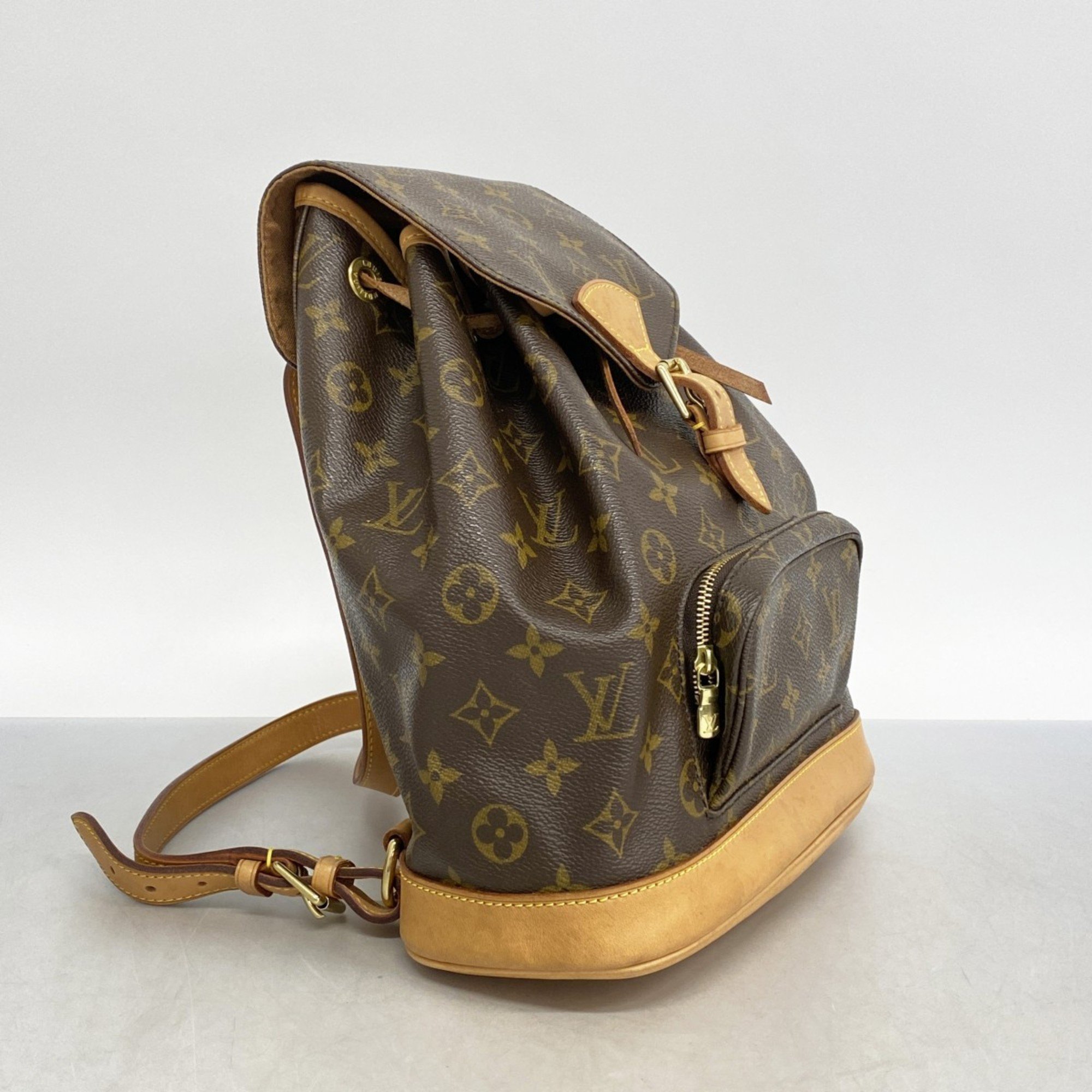 Louis Vuitton Backpack Daypack Monogram Montsouris MM M51136 Brown Women's