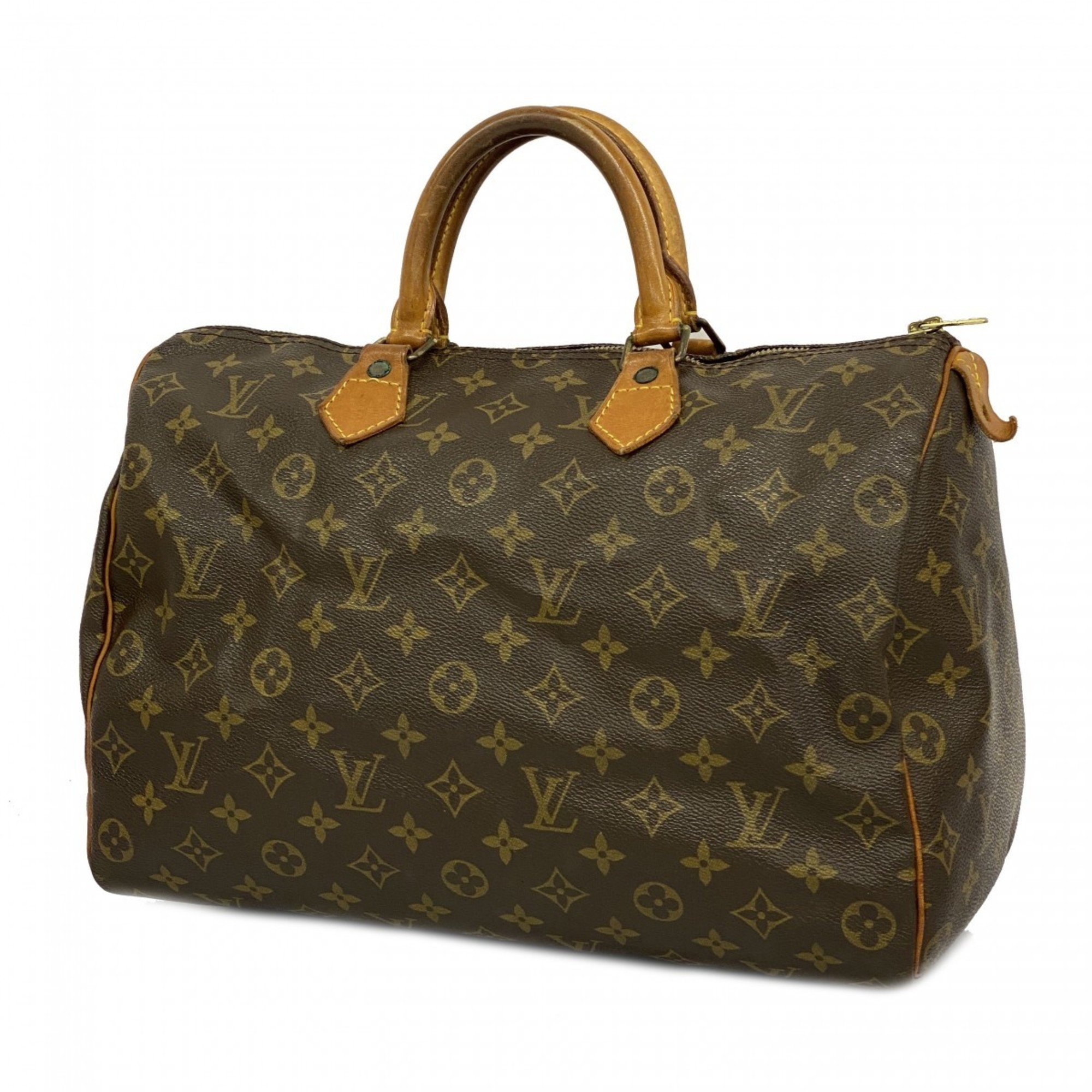 Louis Vuitton Handbag Monogram Speedy 35 M41107 Brown Ladies