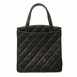 Chanel Tote Bag Matelasse Caviar Skin Black Women's