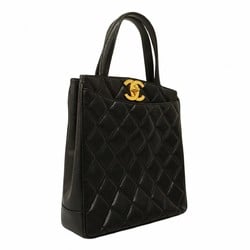 Chanel Tote Bag Matelasse Caviar Skin Black Women's