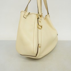 Gucci Tote Bag 130736 Leather White Champagne Ladies