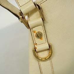 Gucci Tote Bag 130736 Leather White Champagne Ladies