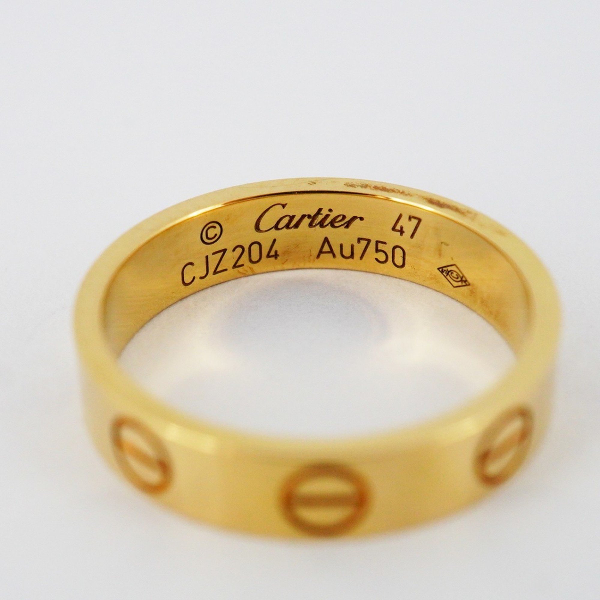 Cartier Ring Love K18YG Yellow Gold #47 Ladies