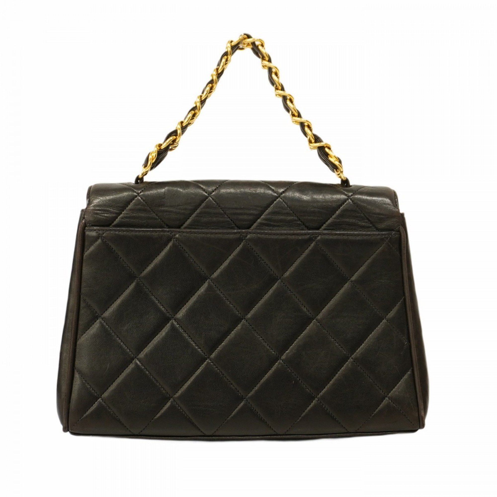 Chanel handbag, matelassé, lambskin, black, ladies