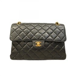 Chanel Shoulder Bag Matelasse Double Face Lambskin Black Women's