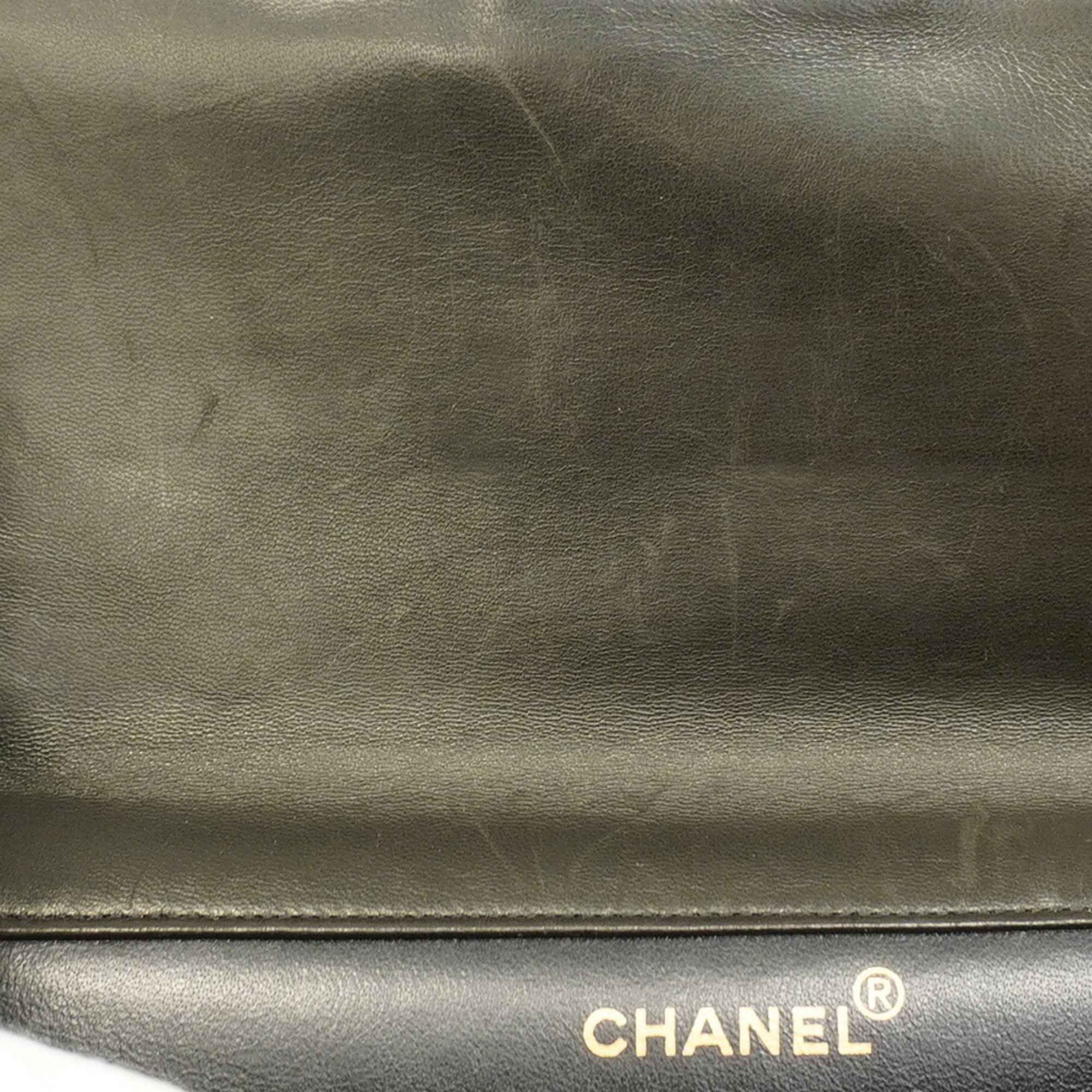 Chanel Shoulder Bag Matelasse Double Face Lambskin Black Women's