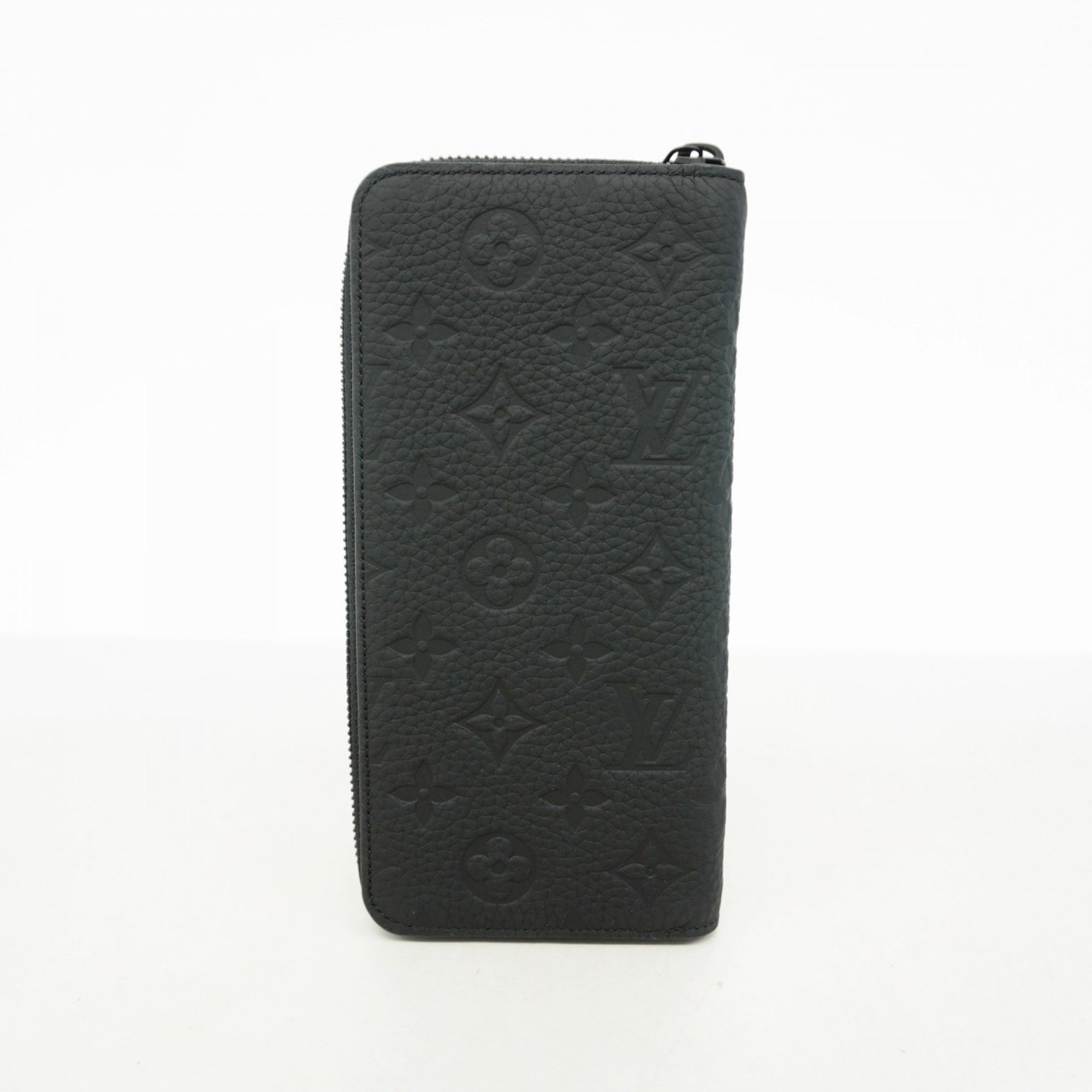 Louis Vuitton Long Wallet Monogram Taurillon Zippy Vertical M69047 Noir Men's