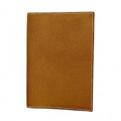 Hermes Notebook Cover Globe Trotter Cushvel Gold 〇Y Engraved Men's Women's