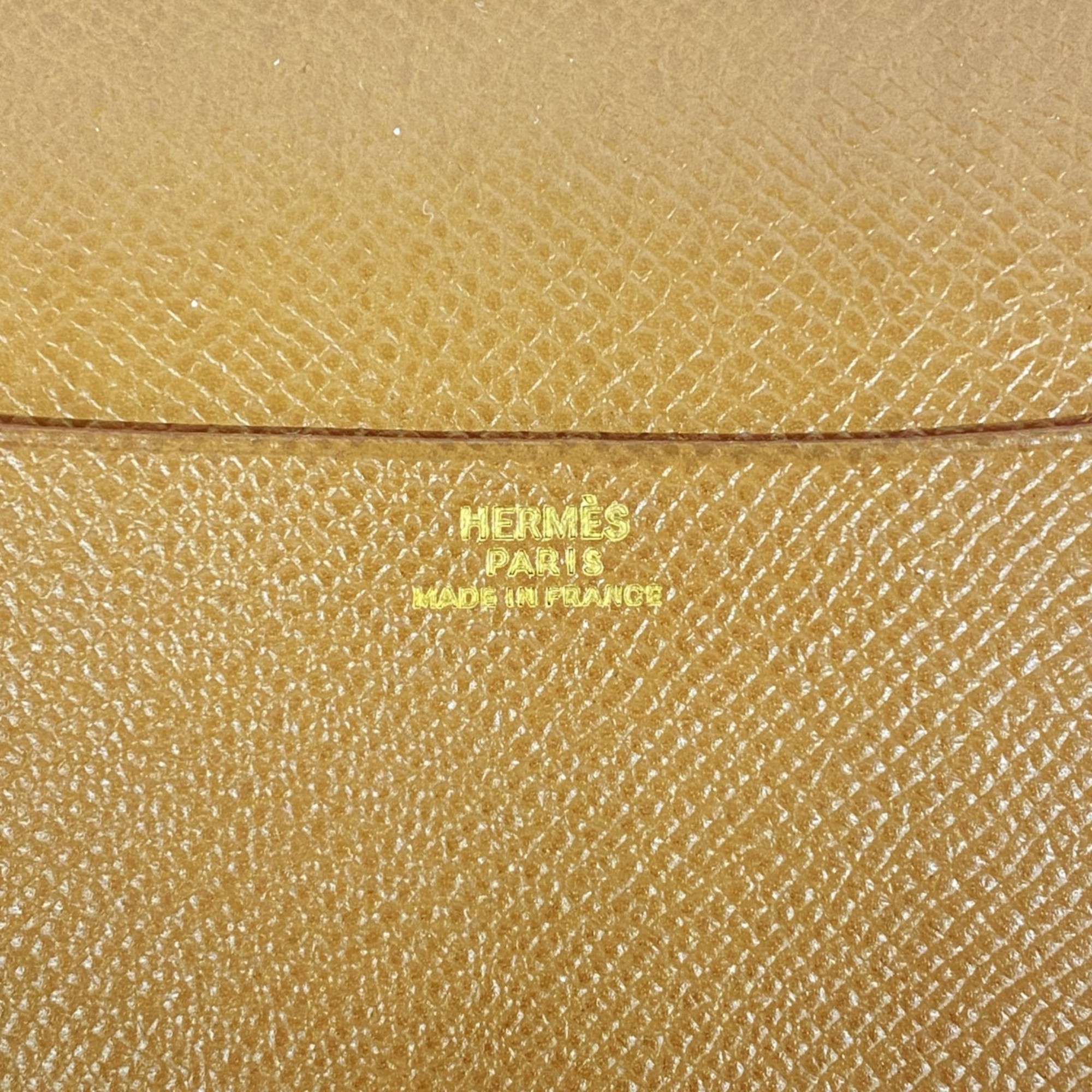 Hermes Notebook Cover Globe Trotter Cushvel Gold 〇Y Engraved Men's Women's