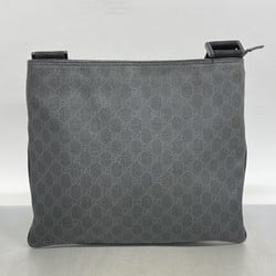 Gucci Shoulder Bag GG Supreme 162904 Coated Canvas Black Men's