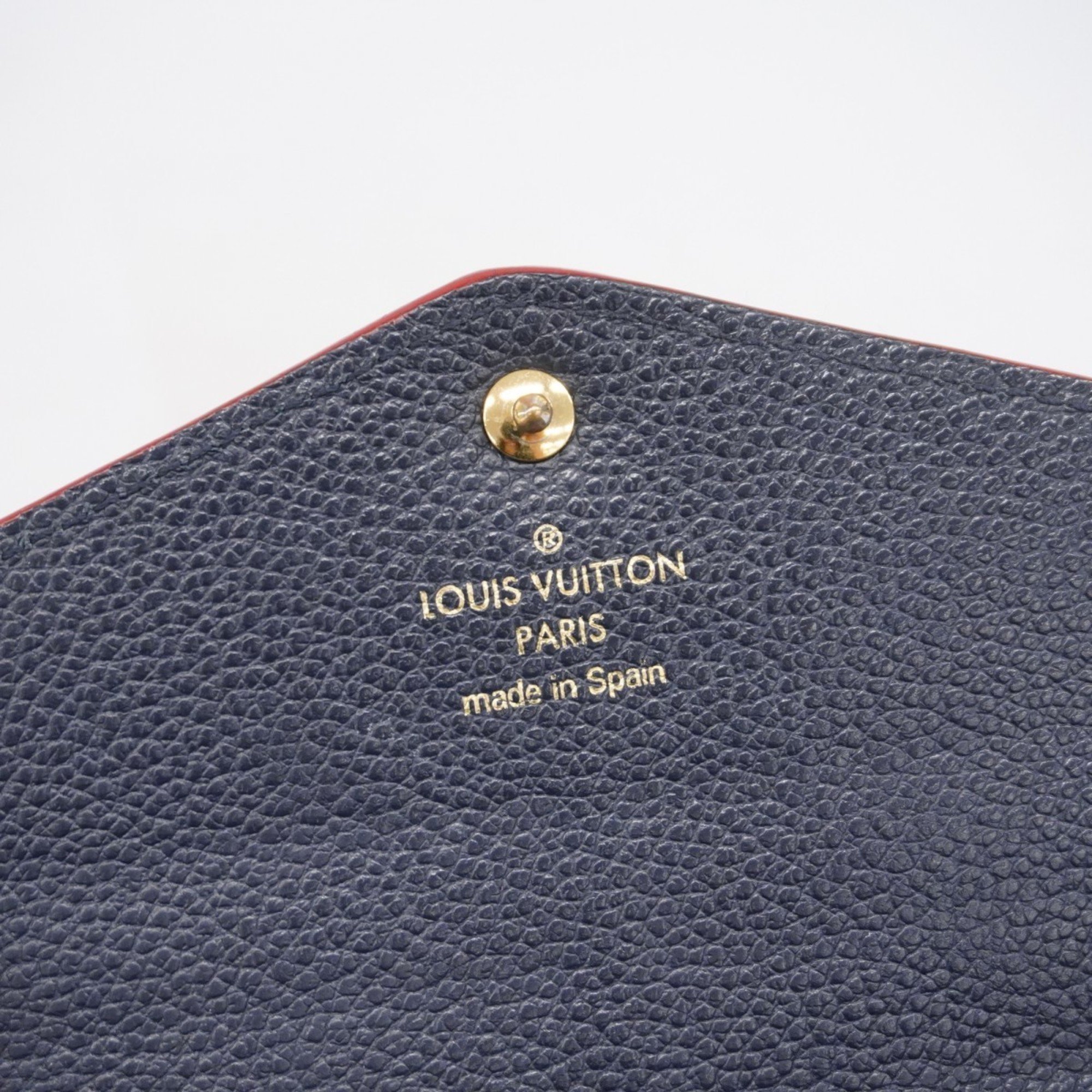 Louis Vuitton Long Wallet Monogram Empreinte Portefeuille Sarah M62125 Marine Rouge Ladies