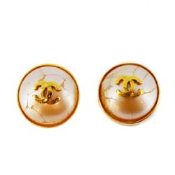 Chanel Earrings Coco Mark Circle GP Plated Gold Ladies