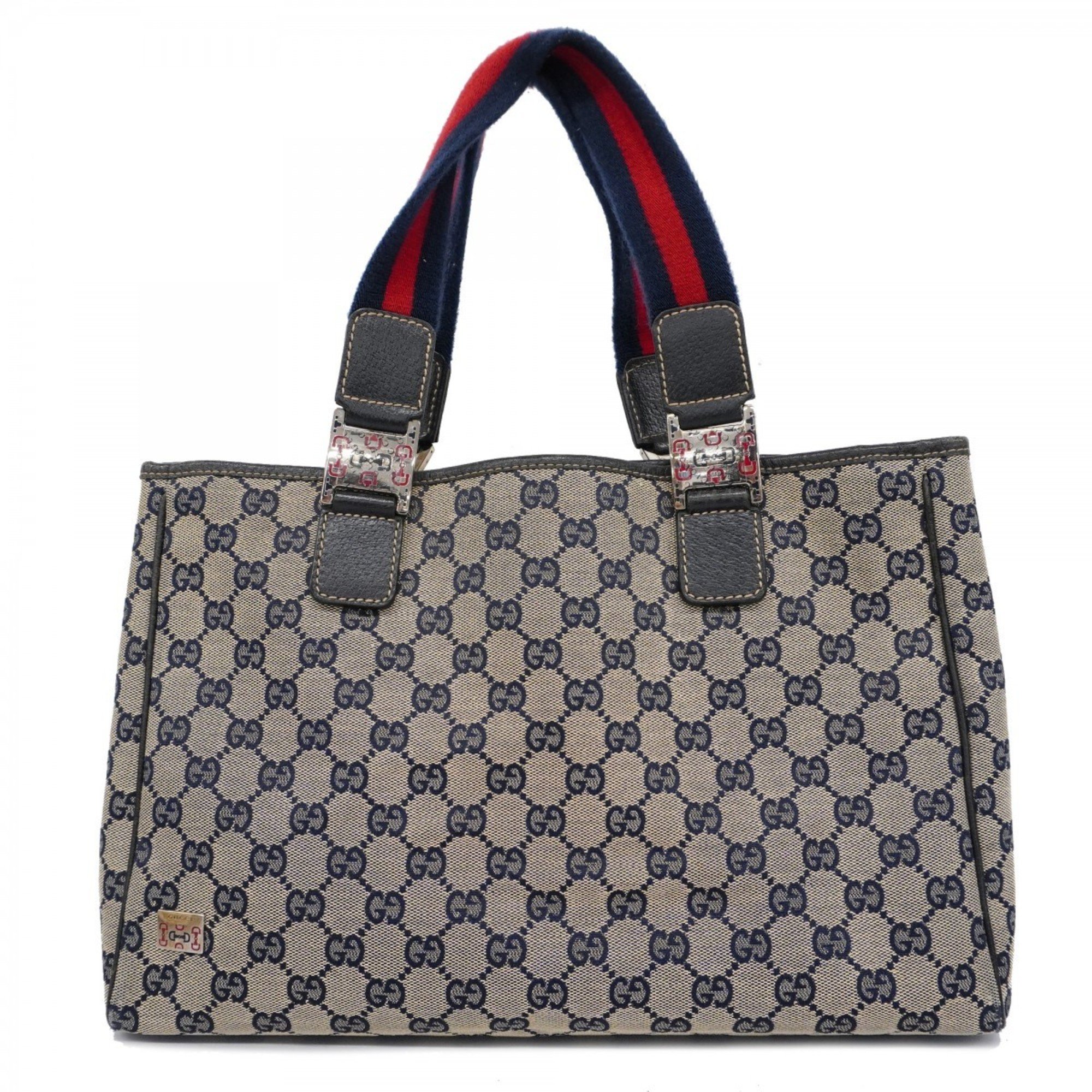 Gucci Handbag GG Canvas 145758 Navy Women's