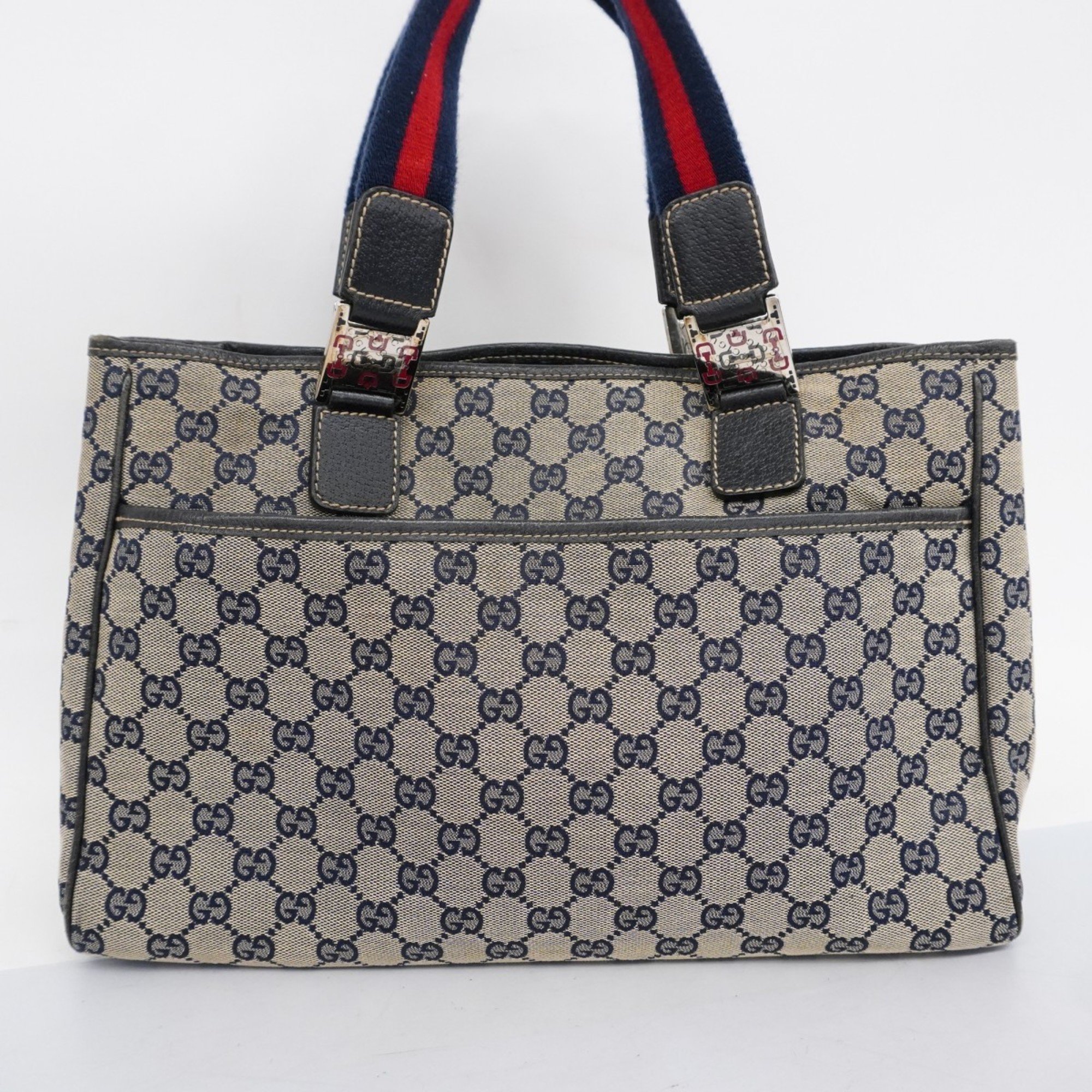 Gucci Handbag GG Canvas 145758 Navy Women's