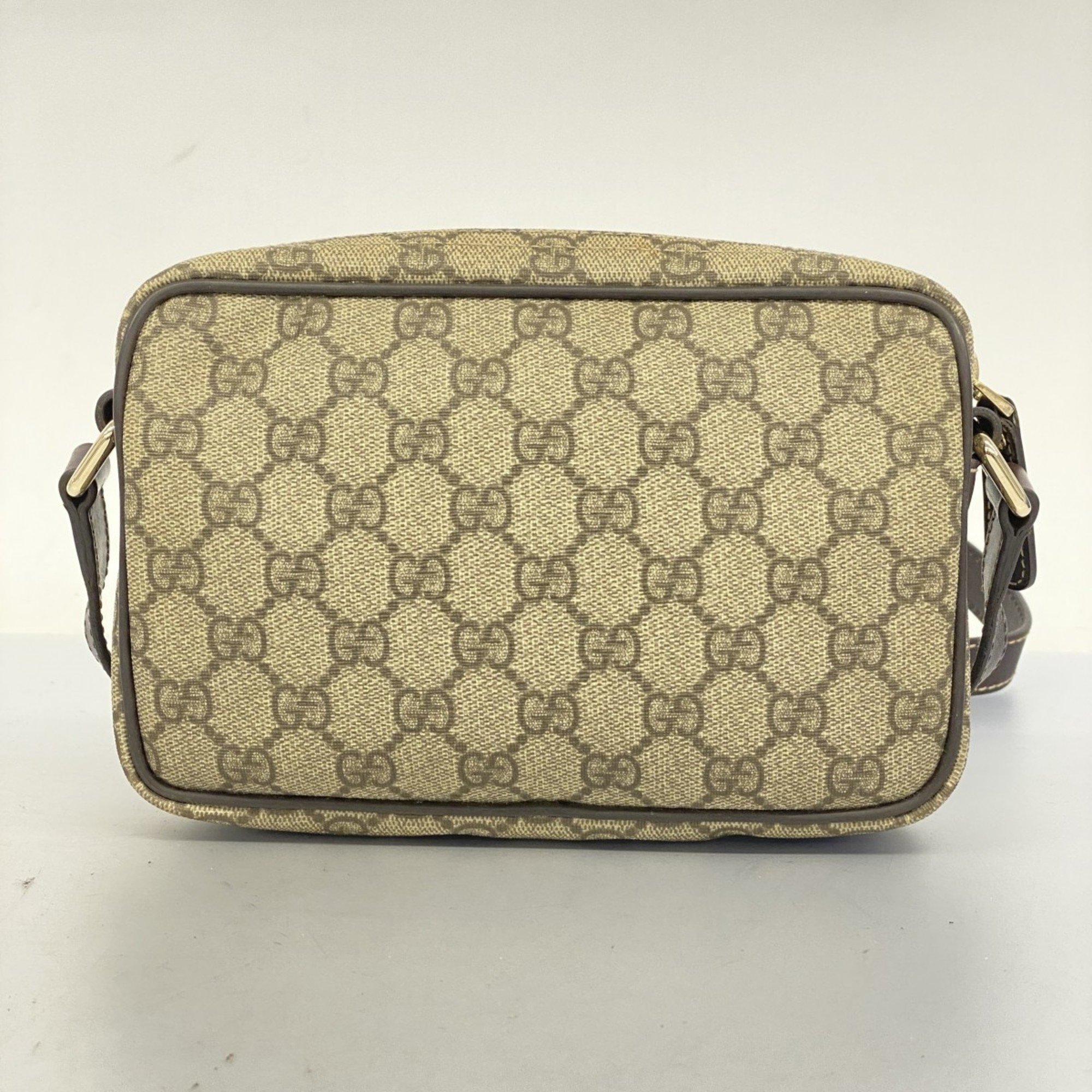 Gucci Shoulder Bag GG Supreme 201447 Brown Women's