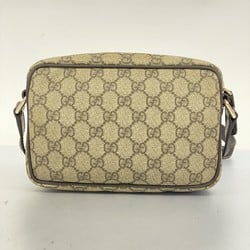 Gucci Shoulder Bag GG Supreme 201447 Brown Women's