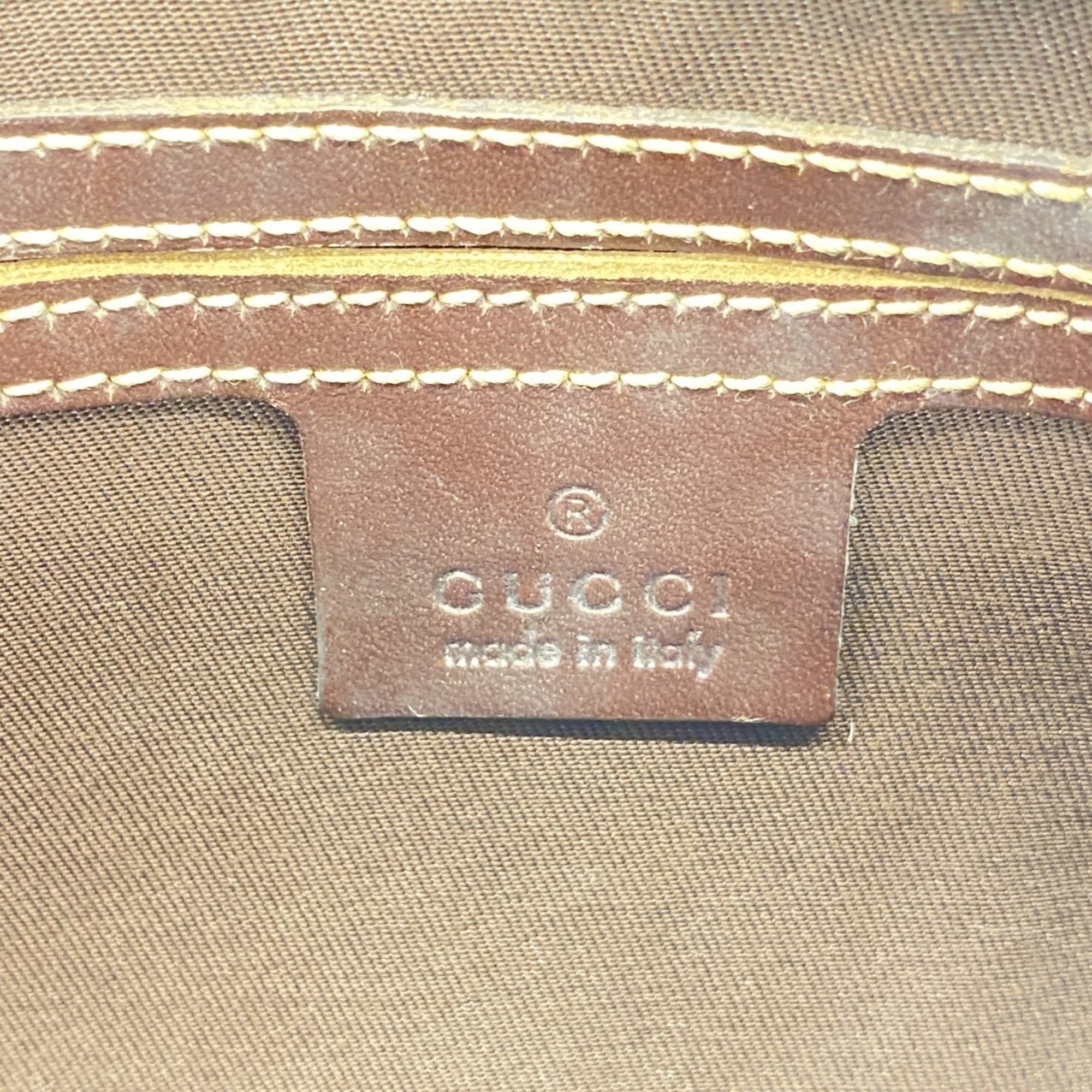 Gucci Shoulder Bag GG Supreme 201447 Brown Women's