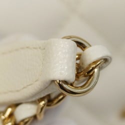 Chanel handbag Coco handle caviar skin white champagne ladies