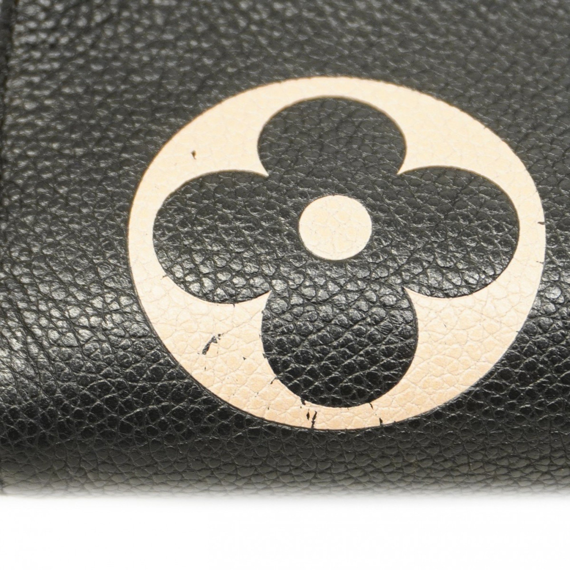 Louis Vuitton Tote Bag Monogram Empreinte Bicolor On the Go MM M45495 Black Beige Women's