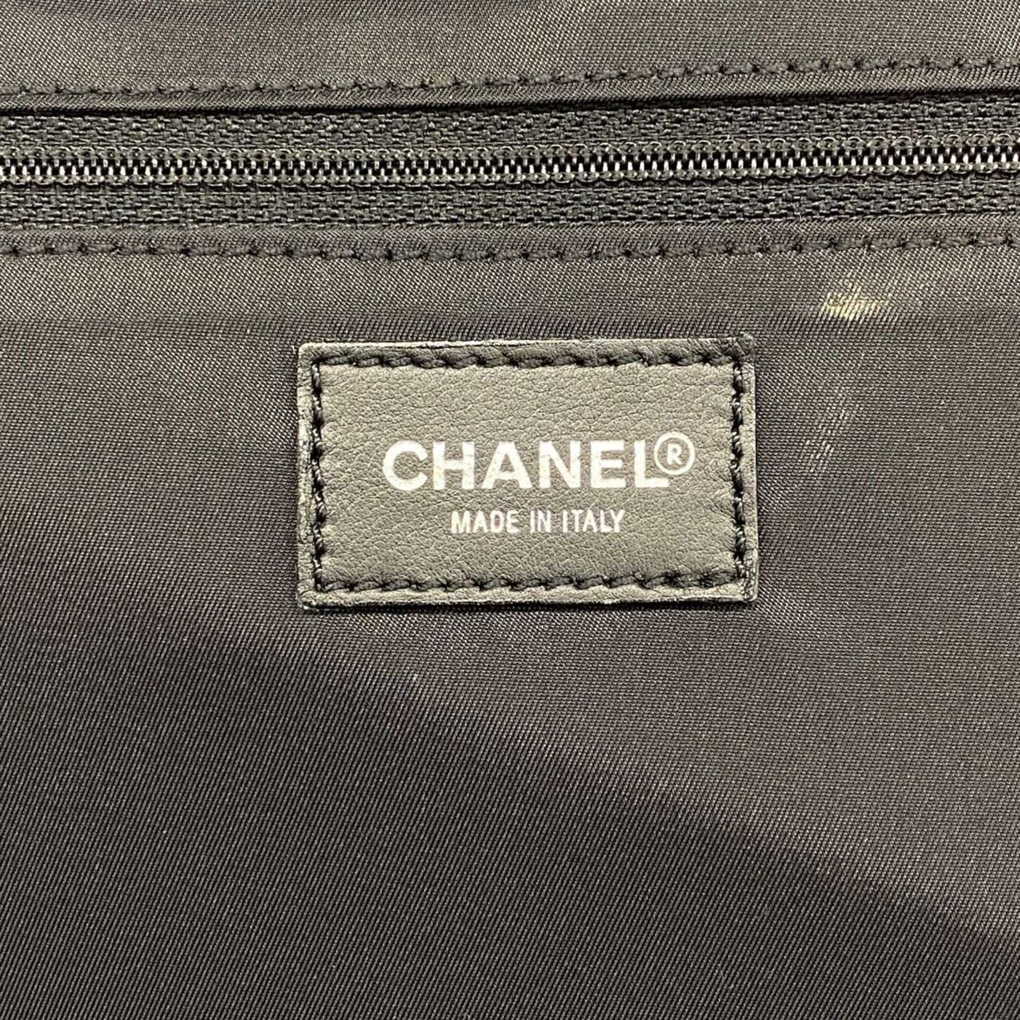 Chanel Carry Bag New Travel Nylon Black Men's Women's