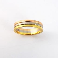 Cartier Ring Trinity Wedding K18YG Yellow Gold K18WG White K18PG Pink #57 Men's