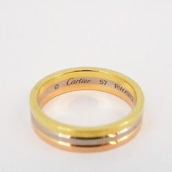 Cartier Ring Trinity Wedding K18YG Yellow Gold K18WG White K18PG Pink #57 Men's