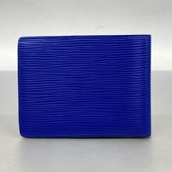 Louis Vuitton Wallet Epi Monogram Eclipse Portefeuille Multiple M80770 Blue Men's