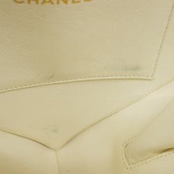 Chanel handbag Matelasse Heart leather white black ladies