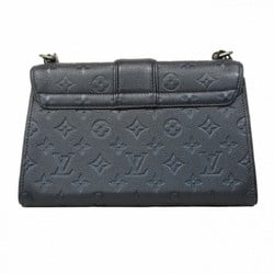 Louis Vuitton Shoulder Bag Monogram Empreinte Saint-Sulpice PM M43742 Metallic Indigo Blue Women's