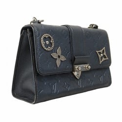 Louis Vuitton Shoulder Bag Monogram Empreinte Saint-Sulpice PM M43742 Metallic Indigo Blue Women's