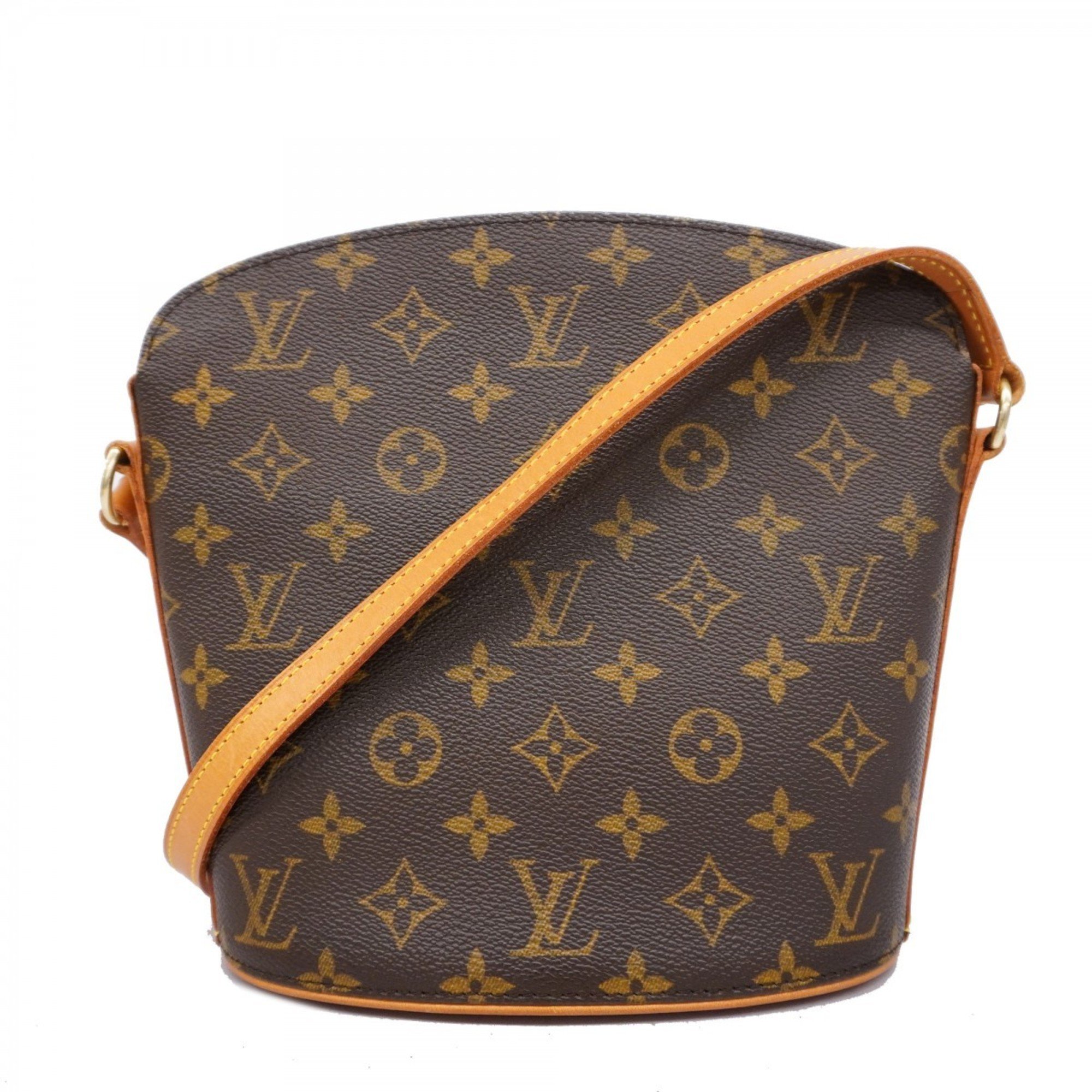 Louis Vuitton Shoulder Bag Monogram Drouot M51290 Brown Ladies