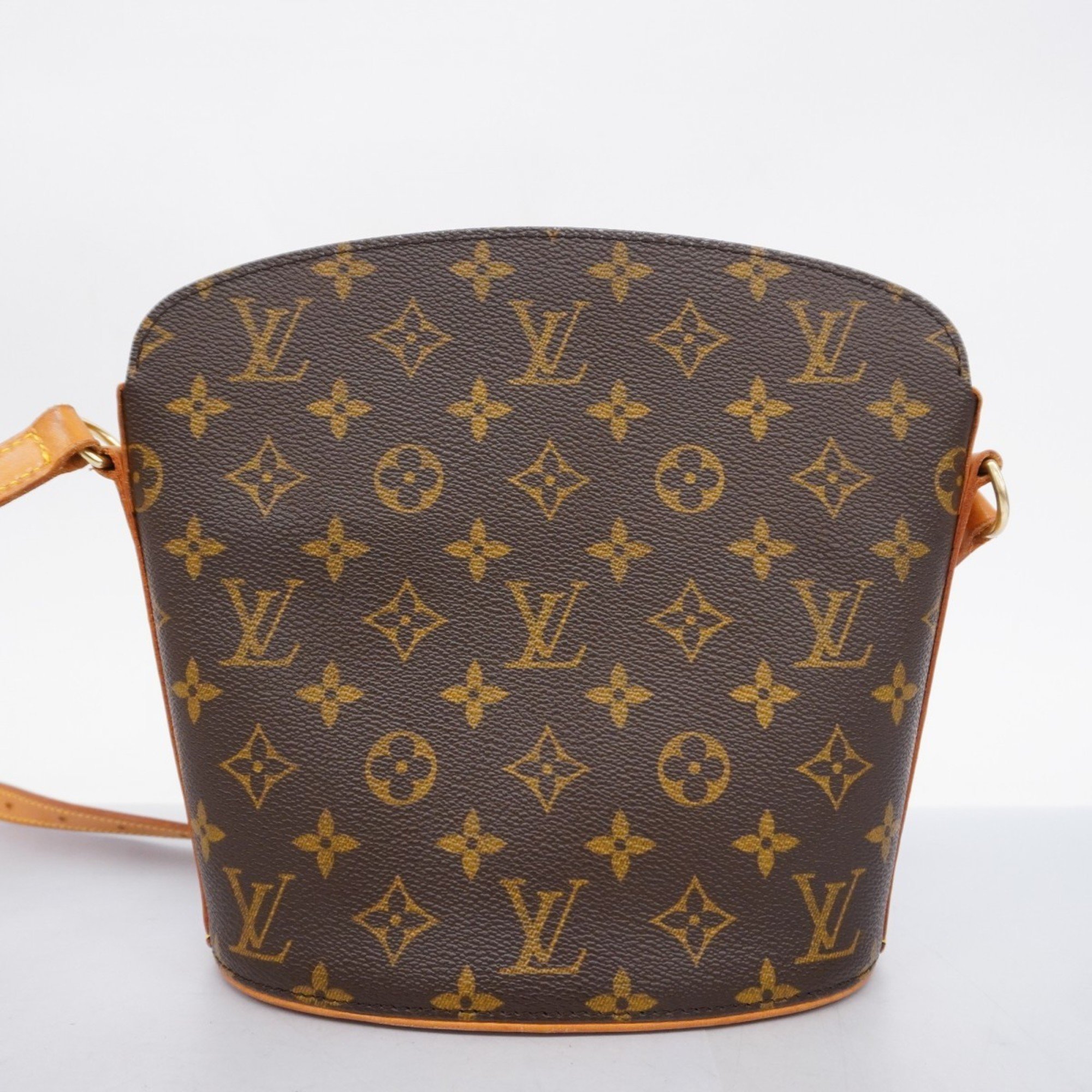 Louis Vuitton Shoulder Bag Monogram Drouot M51290 Brown Ladies