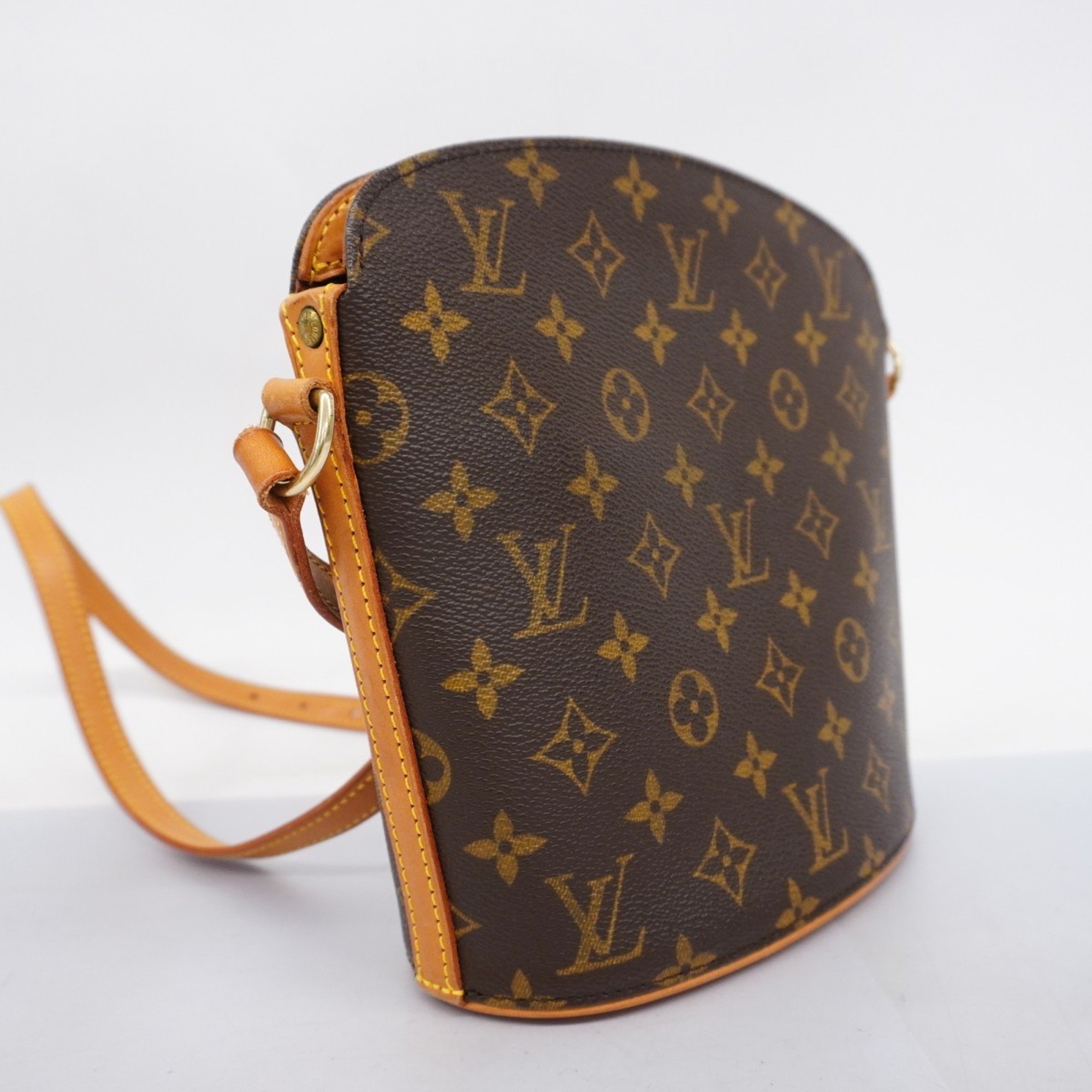 Louis Vuitton Shoulder Bag Monogram Drouot M51290 Brown Ladies