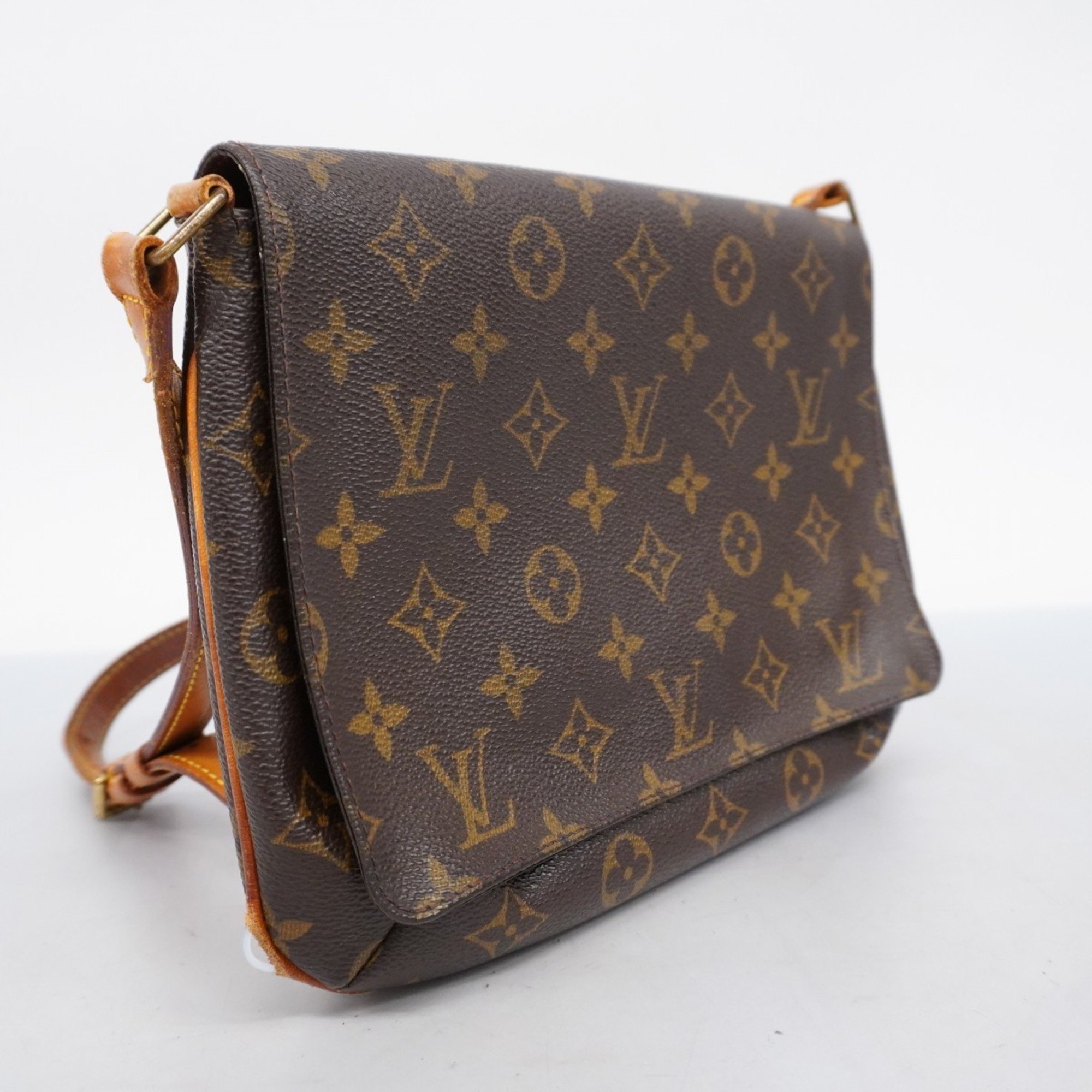 Louis Vuitton Shoulder Bag Monogram Musette Tango Short Strap M51257 Brown Women's