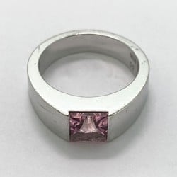 Cartier Tank Ring Pink Tourmaline K18WG White Gold #50 Ladies