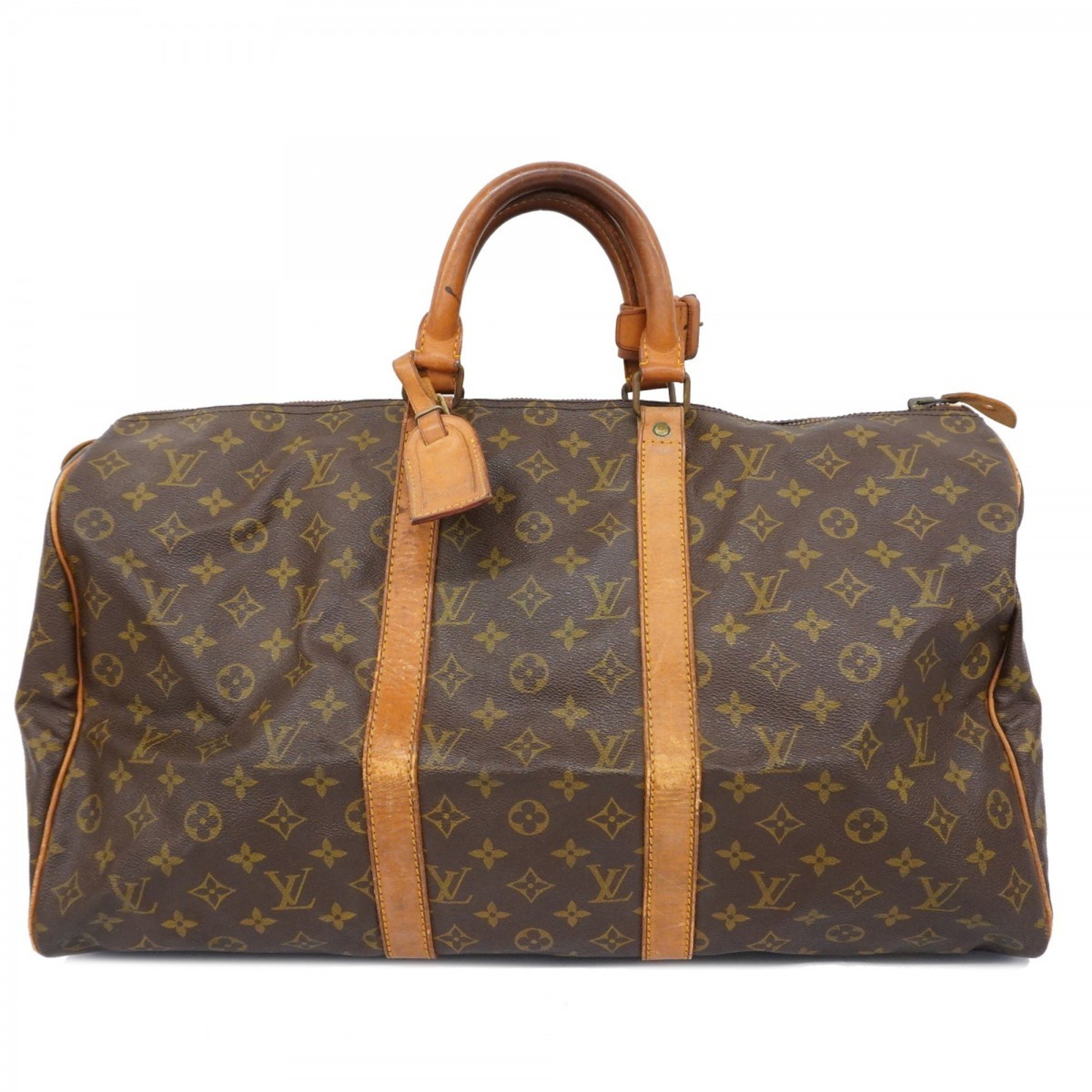 Louis Vuitton Boston Bag Monogram Keepall 50 M41426 Brown Men's Women's