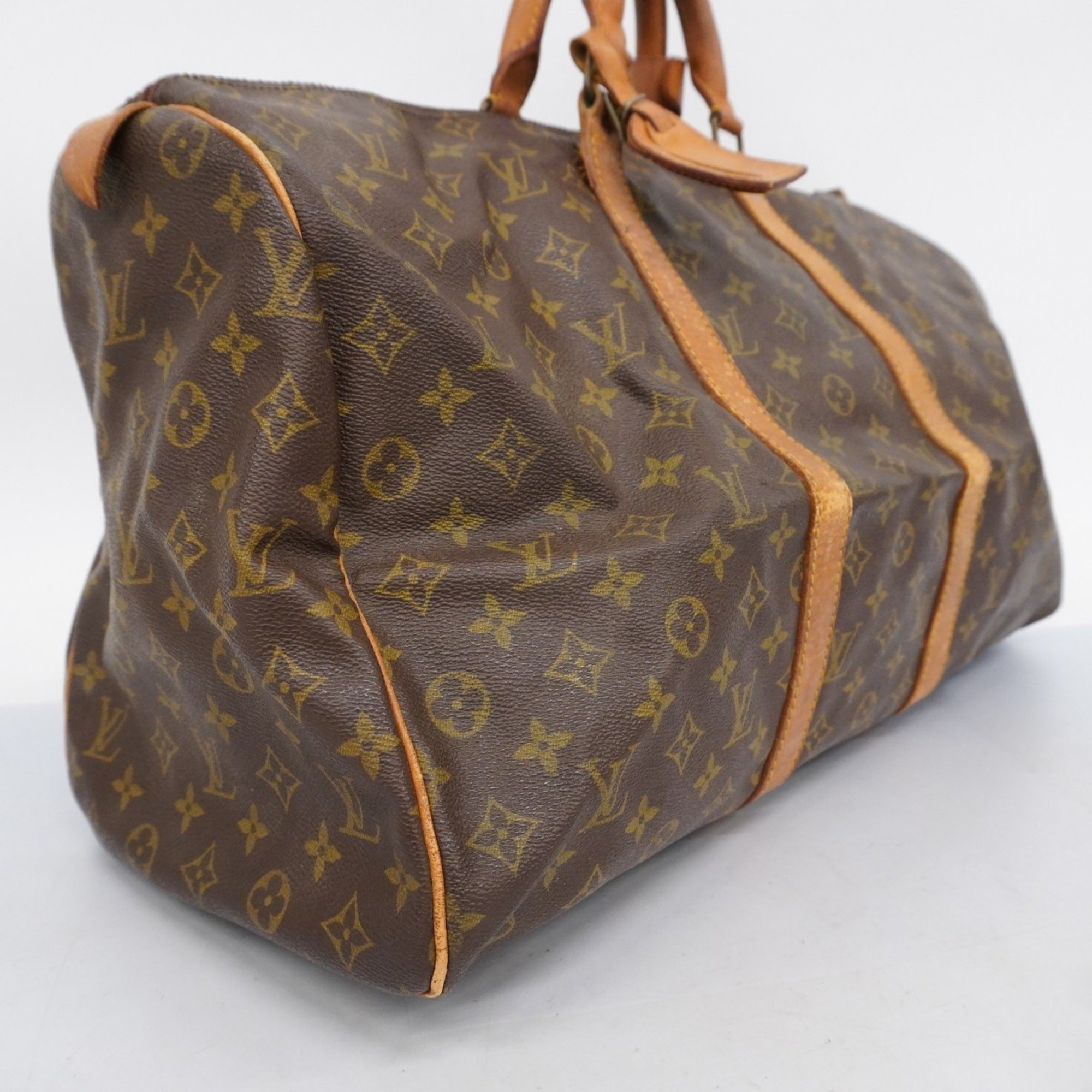 Louis Vuitton Boston Bag Monogram Keepall 50 M41426 Brown Men's Women's