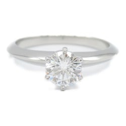 Tiffany & Co. Solitaire Ring, Pt950 Platinum, Diamond, Women's, Clear