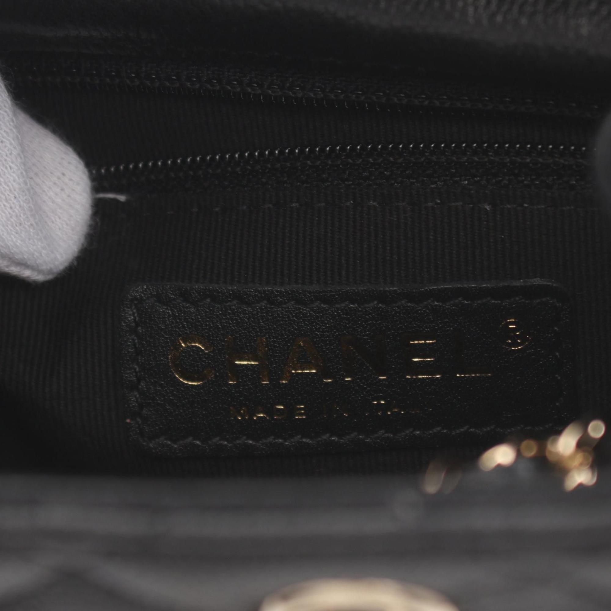 CHANEL Matelasse Backpack Bag Caviar Skin (Grained Calf) Women's Black