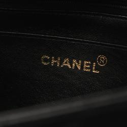 CHANEL Matelasse Diana Flap Shoulder Bag Leather Grained Calfskin Women's Black A01165