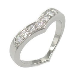 Tiffany & Co. V-Band 7P Diamond Ring, Pt950 Platinum, Diamond, Women's, Clear